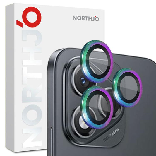 For Honor 400 Lite Global NORTHJO Camera Lens Protector CD Metal Ring Tempered Glass Film(Colorful) - Honor Tempered Glass by NORTHJO | Online Shopping UK | buy2fix