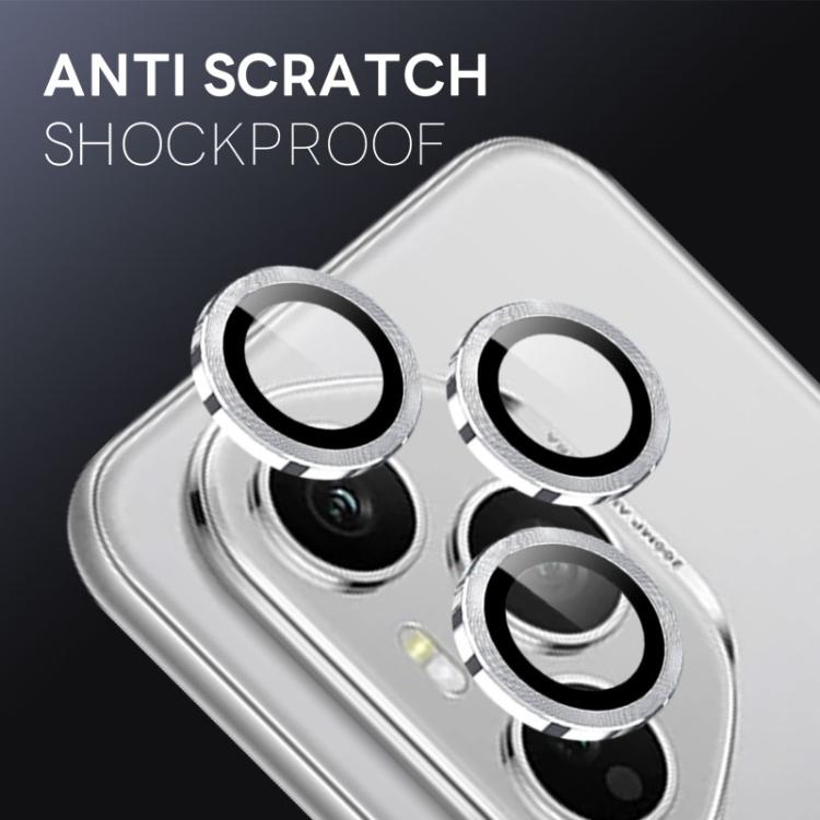 For Honor 400 Pro Global 160.8mm NORTHJO Camera Lens Protector CD Metal Ring Tempered Glass Film(Silver) - Honor Tempered Glass by NORTHJO | Online Shopping UK | buy2fix