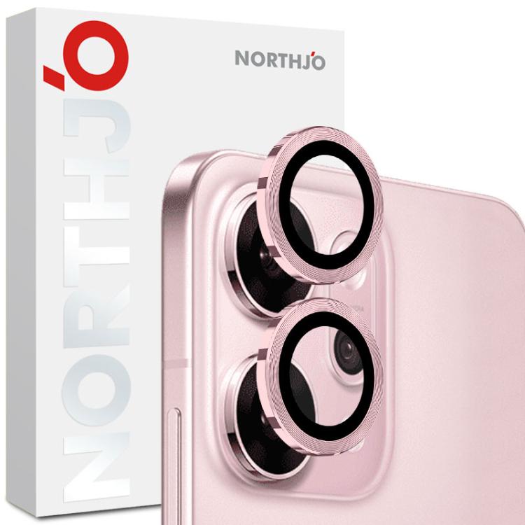 For OPPO Reno14 Pro Global NORTHJO Camera Lens Protector CD Metal Ring Tempered Glass Film(Pink) - OPPO Tempered Glass by NORTHJO | Online Shopping UK | buy2fix