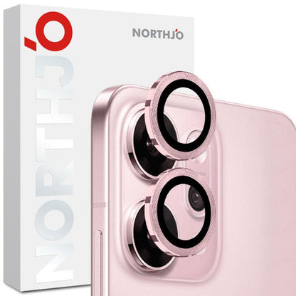For OPPO Reno14 Pro Global NORTHJO Camera Lens Protector CD Metal Ring Tempered Glass Film(Pink) - OPPO Tempered Glass by NORTHJO | Online Shopping UK | buy2fix