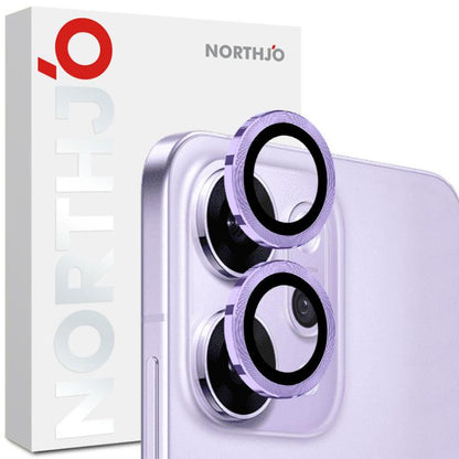 For OPPO Reno14 Pro Global NORTHJO Camera Lens Protector CD Metal Ring Tempered Glass Film(Purple) - OPPO Tempered Glass by NORTHJO | Online Shopping UK | buy2fix