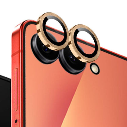 For Samsung Galaxy Z Flip7 5G NORTHJO Camera Lens Protector CD Metal Ring Tempered Glass Film(Gold) - For Samsung by NORTHJO | Online Shopping UK | buy2fix