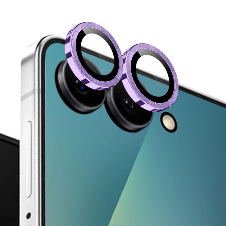 For Samsung Galaxy Z Flip7 5G NORTHJO Camera Lens Protector CD Metal Ring Tempered Glass Film(Purple) - For Samsung by NORTHJO | Online Shopping UK | buy2fix