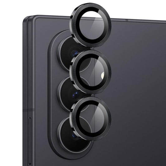 For Samsung Galaxy Z Fold7 5G NORTHJO Camera Lens Protector CD Metal Ring Tempered Glass Film(Black) - For Samsung by NORTHJO | Online Shopping UK | buy2fix