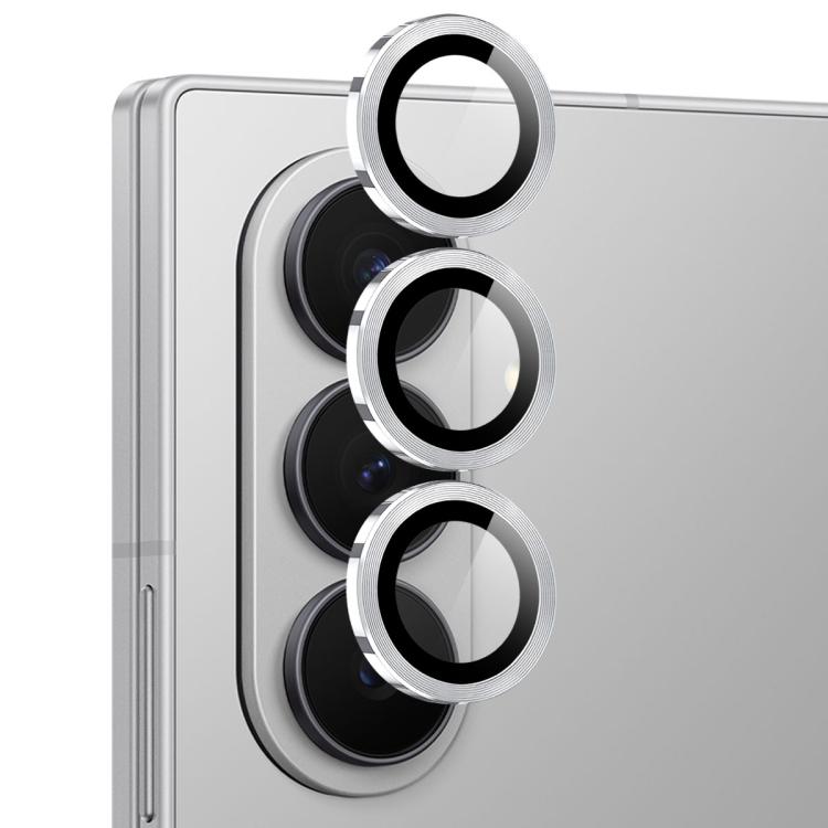 For Samsung Galaxy Z Fold7 5G NORTHJO Camera Lens Protector CD Metal Ring Tempered Glass Film(Silver) - For Samsung by NORTHJO | Online Shopping UK | buy2fix