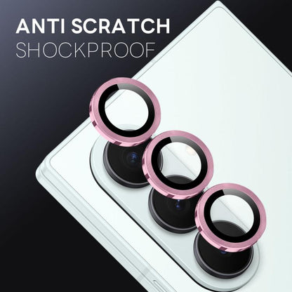 For Samsung Galaxy Z Fold7 5G NORTHJO Camera Lens Protector CD Metal Ring Tempered Glass Film(Pink) - For Samsung by NORTHJO | Online Shopping UK | buy2fix