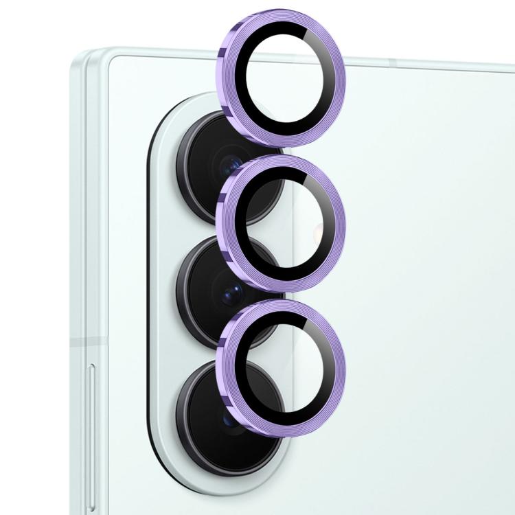 For Samsung Galaxy Z Fold7 5G NORTHJO Camera Lens Protector CD Metal Ring Tempered Glass Film(Purple) - For Samsung by NORTHJO | Online Shopping UK | buy2fix