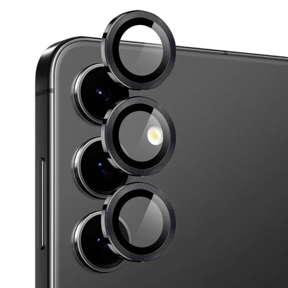 For Samsung Galaxy S25 FE 5G NORTHJO Camera Lens Protector CD Metal Ring Tempered Glass Film(Black) - For Samsung by NORTHJO | Online Shopping UK | buy2fix