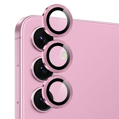 For Samsung Galaxy S25 FE 5G NORTHJO Camera Lens Protector CD Metal Ring Tempered Glass Film(Pink) - For Samsung by NORTHJO | Online Shopping UK | buy2fix