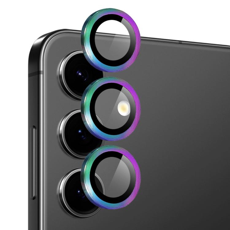 For Samsung Galaxy S25 FE 5G NORTHJO Camera Lens Protector CD Metal Ring Tempered Glass Film(Colorful) - For Samsung by NORTHJO | Online Shopping UK | buy2fix