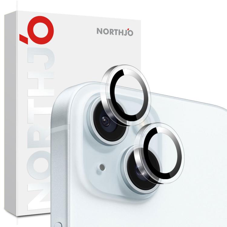 For iPhone 15 / 15 Plus NORTHJO Camera Lens Protector Clear Ring Tempered Glass Film(Clear) - iPhone 15 Plus Tempered Glass by NORTHJO | Online Shopping UK | buy2fix
