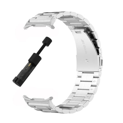 For Samsung Galaxy Watch8 / Watch8 Classic Three Beads Stainless Steel Watch Band with Removal Tool(Silver) - Watch Bands by buy2fix | Online Shopping UK | buy2fix