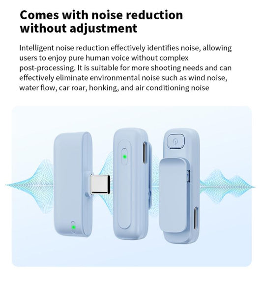 M6 Wireless Microphone AI Noise Reduction Live Streaming Mic(Blue) - Microphone by buy2fix | Online Shopping UK | buy2fix