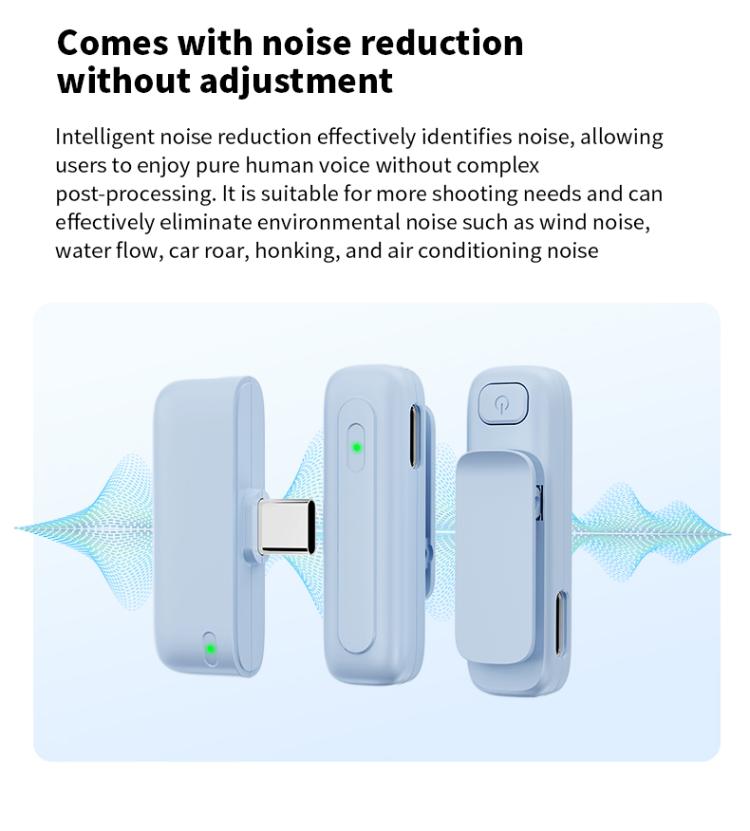 M6 Wireless Microphone AI Noise Reduction Live Streaming Mic(Pink) - Microphone by buy2fix | Online Shopping UK | buy2fix