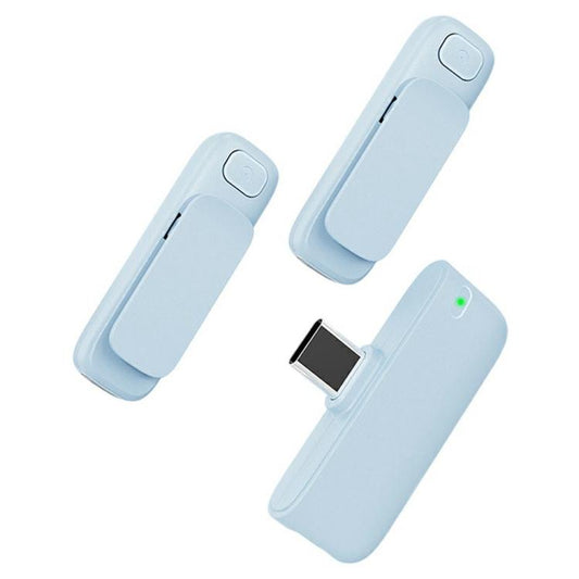 M6 2 Microphone + 1 Receiver Wireless Microphone AI Noise Reduction Live Streaming Mic(Blue) - Microphone by buy2fix | Online Shopping UK | buy2fix