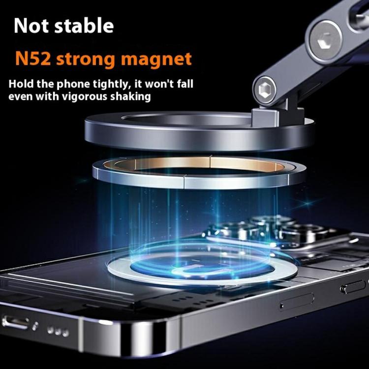 X53 Vacuum Suction Cup 360 Rotation Foldable Cellphone Bracket Magnetic Car Dashboard Phone Holder - Universal Car Holders by buy2fix | Online Shopping UK | buy2fix