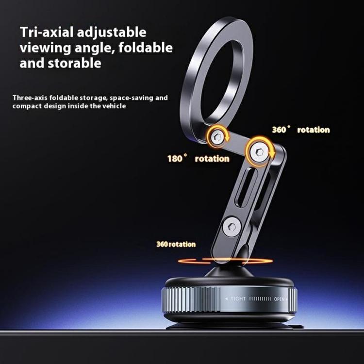 X53 Vacuum Suction Cup 360 Rotation Foldable Cellphone Bracket Magnetic Car Dashboard Phone Holder - Universal Car Holders by buy2fix | Online Shopping UK | buy2fix