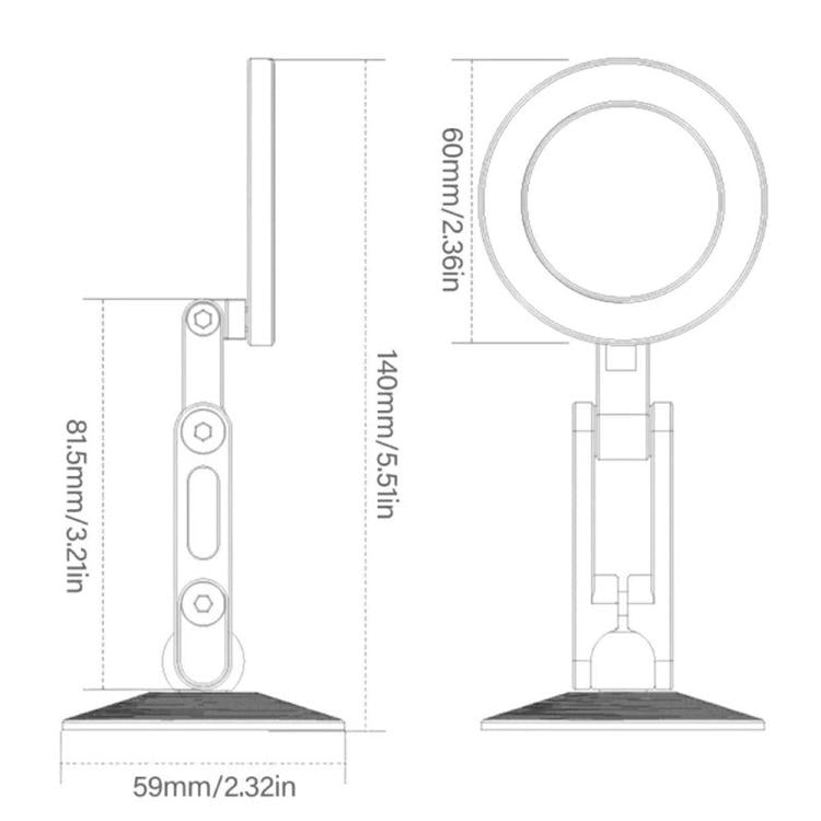 Z18 360 Rotation Anti Shake Magnetic Cellphone Holder Aluminum Alloy Car Phone Holder - Universal Car Holders by buy2fix | Online Shopping UK | buy2fix