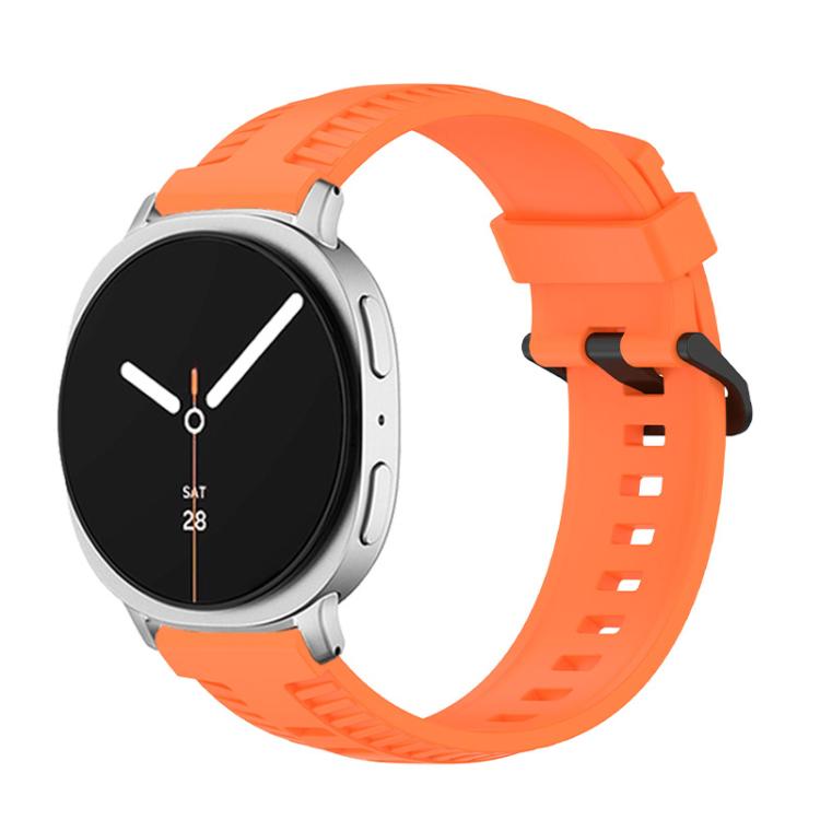 For Samsung Galaxy Watch8 / Watch8 Classic Tire Texture Silicone Watch Band(Orange) - Watch Bands by buy2fix | Online Shopping UK | buy2fix