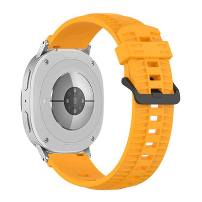 For Samsung Galaxy Watch8 / Watch8 Classic Tire Texture Silicone Watch Band(Amber Yellow) - Watch Bands by buy2fix | Online Shopping UK | buy2fix