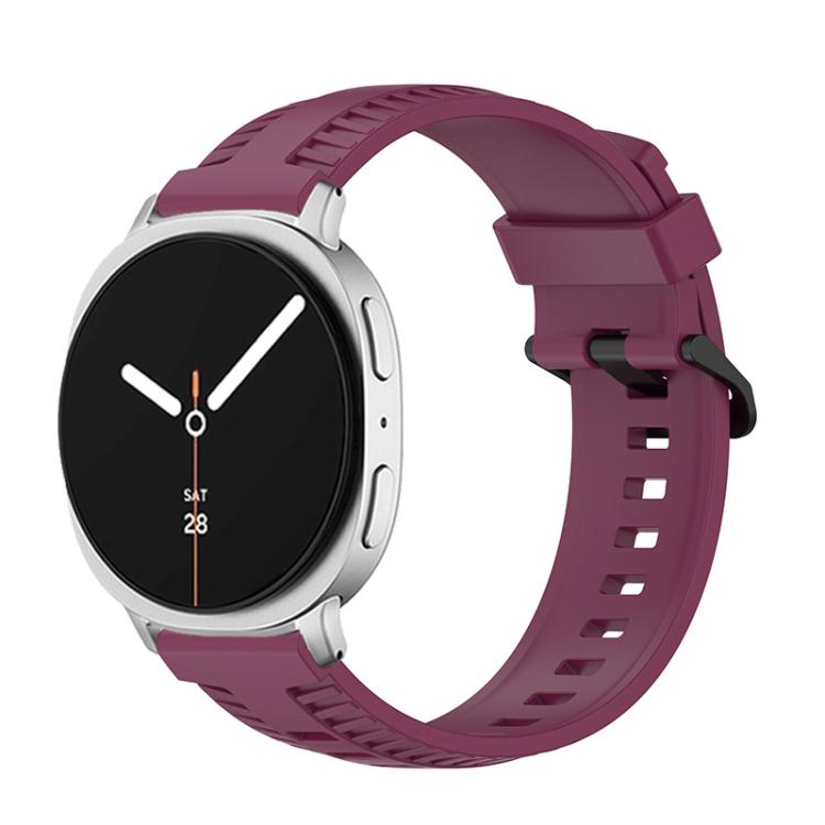 For Samsung Galaxy Watch8 / Watch8 Classic Tire Texture Silicone Watch Band(Wine Red) - Watch Bands by buy2fix | Online Shopping UK | buy2fix