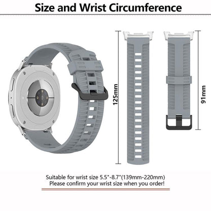 For Samsung Galaxy Watch8 / Watch8 Classic Tire Texture Silicone Watch Band(Gray) - Watch Bands by buy2fix | Online Shopping UK | buy2fix