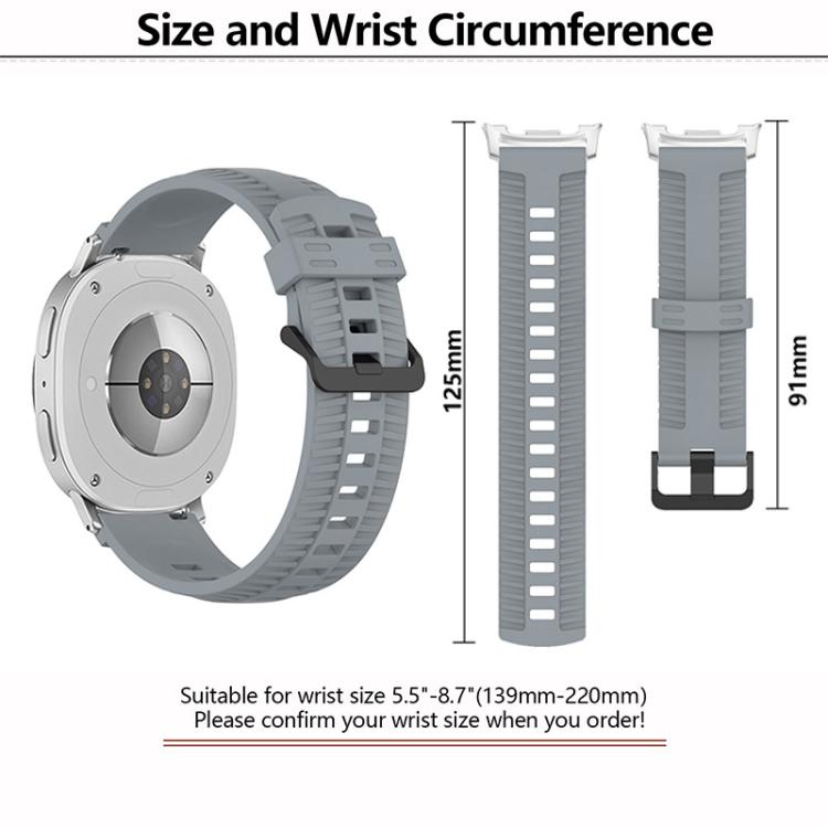 For Samsung Galaxy Watch8 / Watch8 Classic Tire Texture Silicone Watch Band(Rock Green) - Watch Bands by buy2fix | Online Shopping UK | buy2fix