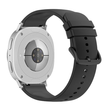 For Samsung Galaxy Watch8 / Watch8 Classic Round Tail Silicone Watch Band(Black) - Watch Bands by buy2fix | Online Shopping UK | buy2fix