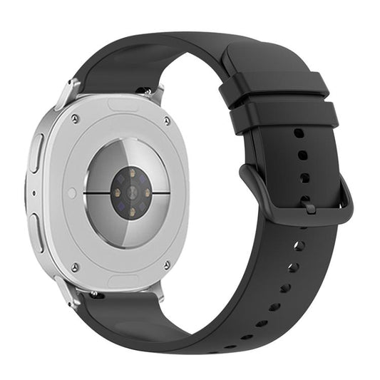 For Samsung Galaxy Watch8 / Watch8 Classic Round Tail Silicone Watch Band(Black) - Watch Bands by buy2fix | Online Shopping UK | buy2fix