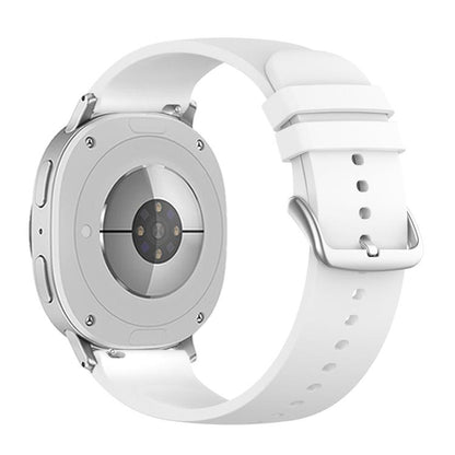 For Samsung Galaxy Watch8 / Watch8 Classic Round Tail Silicone Watch Band(White) - Watch Bands by buy2fix | Online Shopping UK | buy2fix