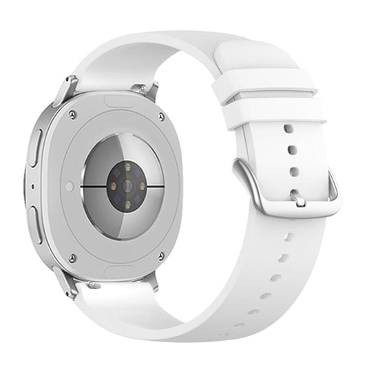 For Samsung Galaxy Watch8 / Watch8 Classic Round Tail Silicone Watch Band(White) - Watch Bands by buy2fix | Online Shopping UK | buy2fix