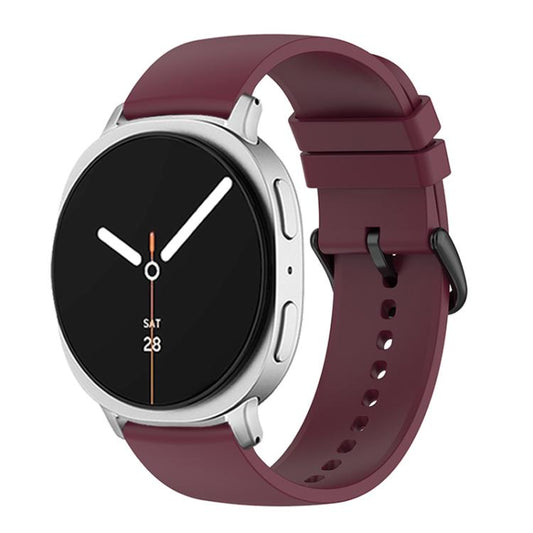For Samsung Galaxy Watch8 / Watch8 Classic Round Tail Silicone Watch Band(Wine Red) - Watch Bands by buy2fix | Online Shopping UK | buy2fix