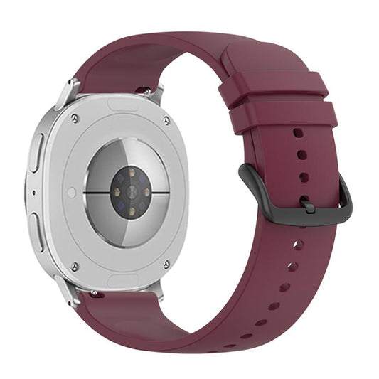 For Samsung Galaxy Watch8 / Watch8 Classic Round Tail Silicone Watch Band(Wine Red) - Watch Bands by buy2fix | Online Shopping UK | buy2fix