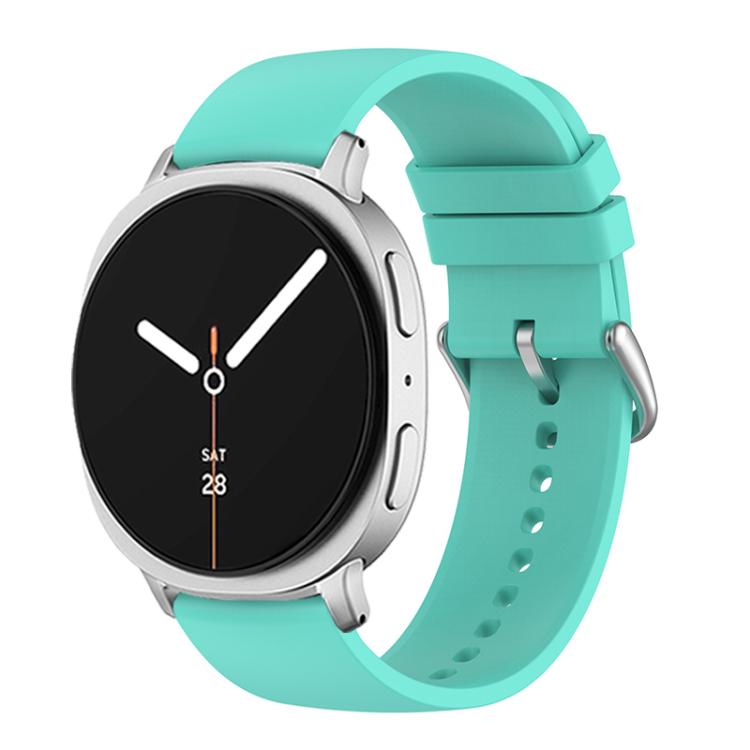 For Samsung Galaxy Watch8 / Watch8 Classic Round Tail Silicone Watch Band(Lake Blue) - Watch Bands by buy2fix | Online Shopping UK | buy2fix