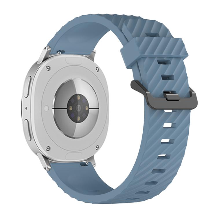 For Samsung Galaxy Watch8 / Watch8 Classic Black Buckle Spruce Silicone Watch Band(Rock Green) - Watch Bands by buy2fix | Online Shopping UK | buy2fix