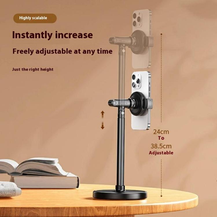 T16 Rotating Adjustable Desktop Phone Holder for Livestream Vlog Recording(Black) - Desktop Holder by buy2fix | Online Shopping UK | buy2fix