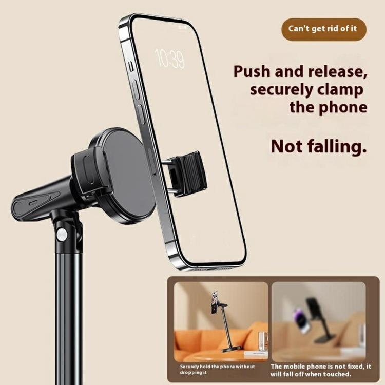 T16 Rotating Adjustable Desktop Phone Holder for Livestream Vlog Recording(Black) - Desktop Holder by buy2fix | Online Shopping UK | buy2fix