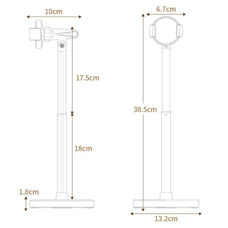 T16 Rotating Adjustable Desktop Phone Holder for Livestream Vlog Recording(Black) - Desktop Holder by buy2fix | Online Shopping UK | buy2fix