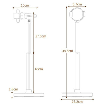 T16 Rotating Adjustable Desktop Phone Holder for Livestream Vlog Recording(White) - Desktop Holder by buy2fix | Online Shopping UK | buy2fix