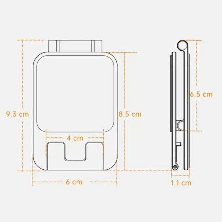 T2 Foldable Adjust Height Aluminum Alloy Desktop Phone Tablet Holder - Desktop Holder by buy2fix | Online Shopping UK | buy2fix