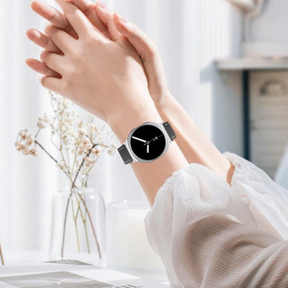 For Samsung Galaxy Watch8 / Watch8 Classic Round Tail Square Buckle Leather Watch Band(Black) - Watch Bands by buy2fix | Online Shopping UK | buy2fix