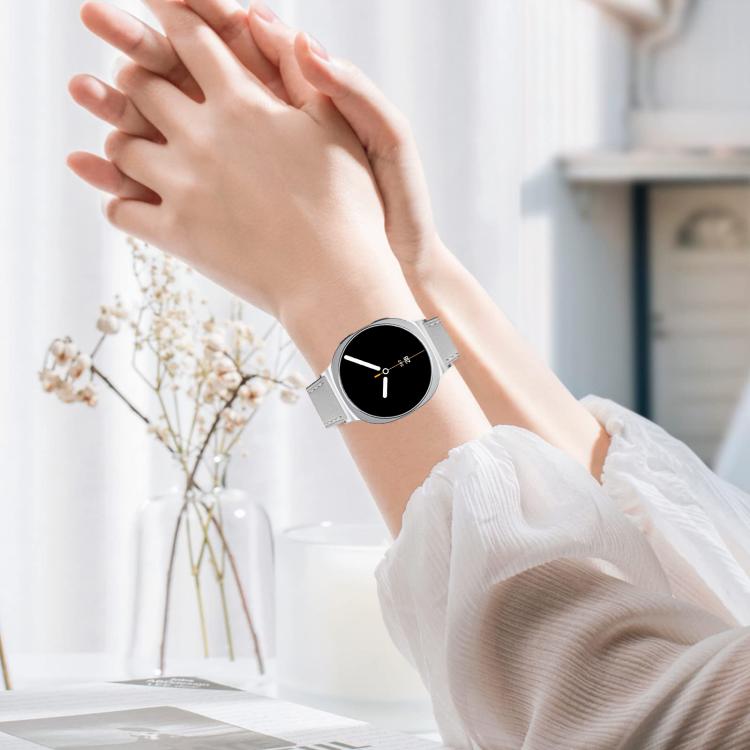 For Samsung Galaxy Watch8 / Watch8 Classic Round Tail Square Buckle Leather Watch Band(Gray) - Watch Bands by buy2fix | Online Shopping UK | buy2fix