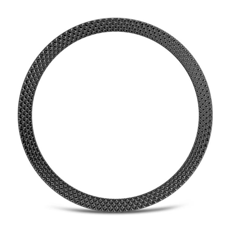 For Samsung Galaxy Watch8 44mm Rhombic Texture Bezel and Wavy Grain Stitched Color Buckle Silicone Watch Band(Gray Black) - Watch Bands by buy2fix | Online Shopping UK | buy2fix