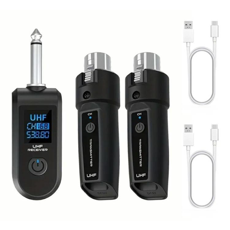 K1 For Handheld Dynamic Mic Wired to Wireless Microphone Converter, 2 Transmitter + 1 Receiver - Microphone by buy2fix | Online Shopping UK | buy2fix