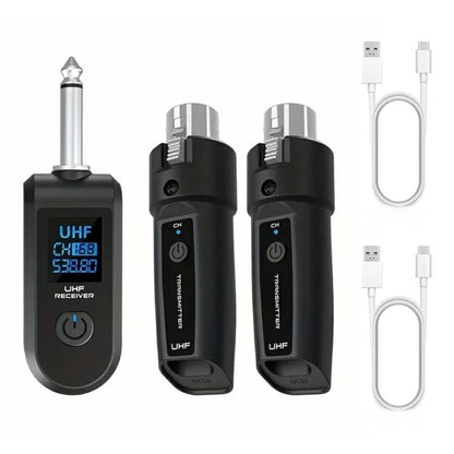 K1 For Handheld Dynamic Mic Wired to Wireless Microphone Converter, 2 Transmitter + 1 Receiver - Microphone by buy2fix | Online Shopping UK | buy2fix