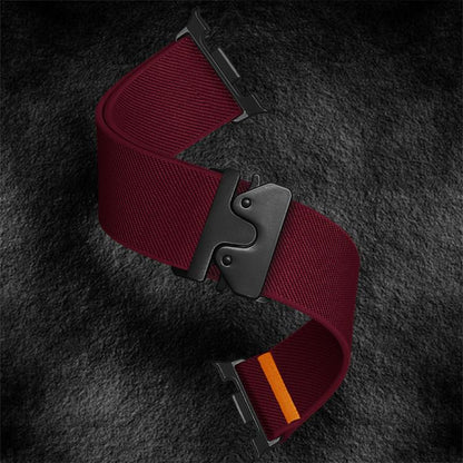 For Samsung Galaxy Watch8 / Watch8 Classic Parachute Buckle Stretch Nylon Watch Band(Wine Red) - Watch Bands by buy2fix | Online Shopping UK | buy2fix