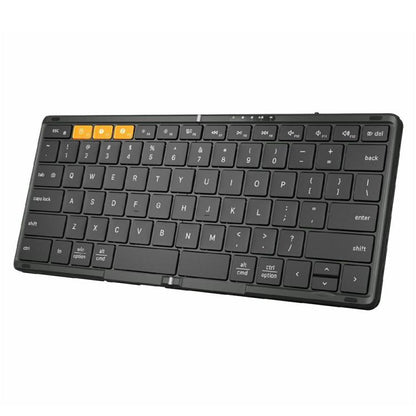 For Windows / Android / iOS DF010 Foldable Bluetooth 79 Keys Ultra Slim Keyboard - Wireless Keyboard by buy2fix | Online Shopping UK | buy2fix