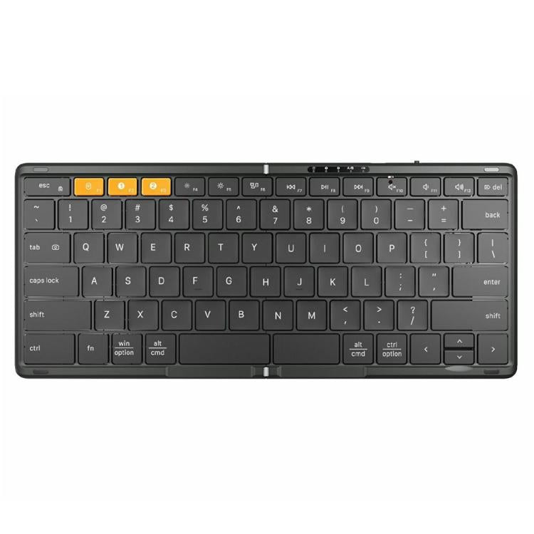 For Windows / Android / iOS DF010 Foldable Bluetooth 79 Keys Ultra Slim Keyboard - Wireless Keyboard by buy2fix | Online Shopping UK | buy2fix