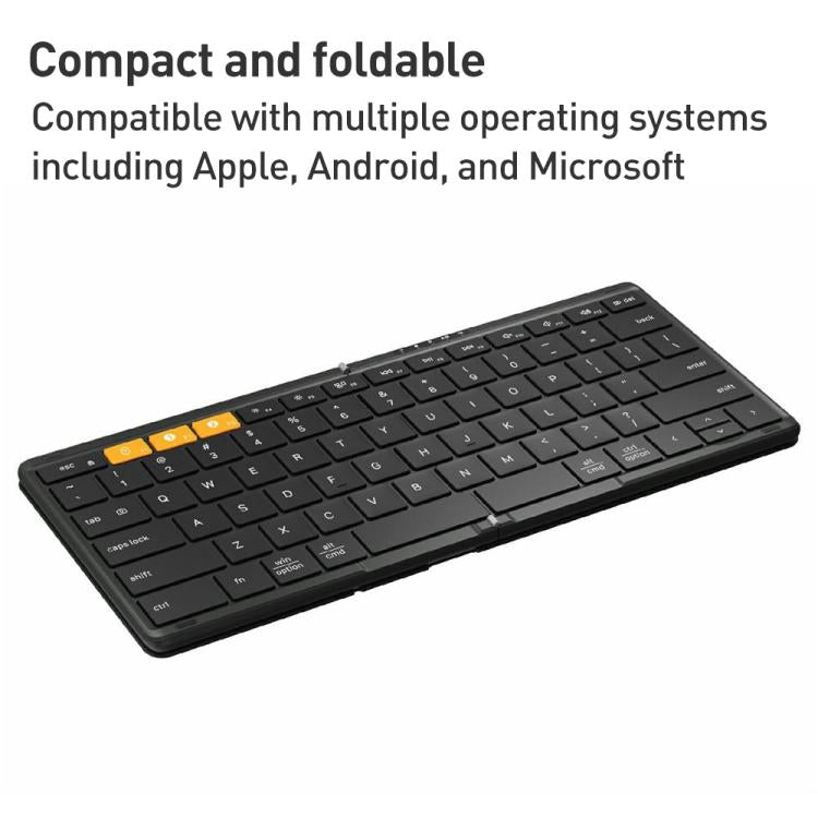 For Windows / Android / iOS DF010 Foldable Bluetooth 79 Keys Ultra Slim Keyboard - Wireless Keyboard by buy2fix | Online Shopping UK | buy2fix