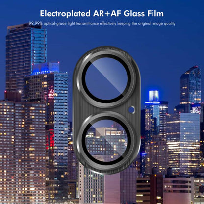 For iPhone 17 ENKAY Anti-reflection Camera Lens Brushed Aluminium Alloy Tempered Glass Film(Light Blue) - iPhone 17 Tempered Glass by ENKAY | Online Shopping UK | buy2fix